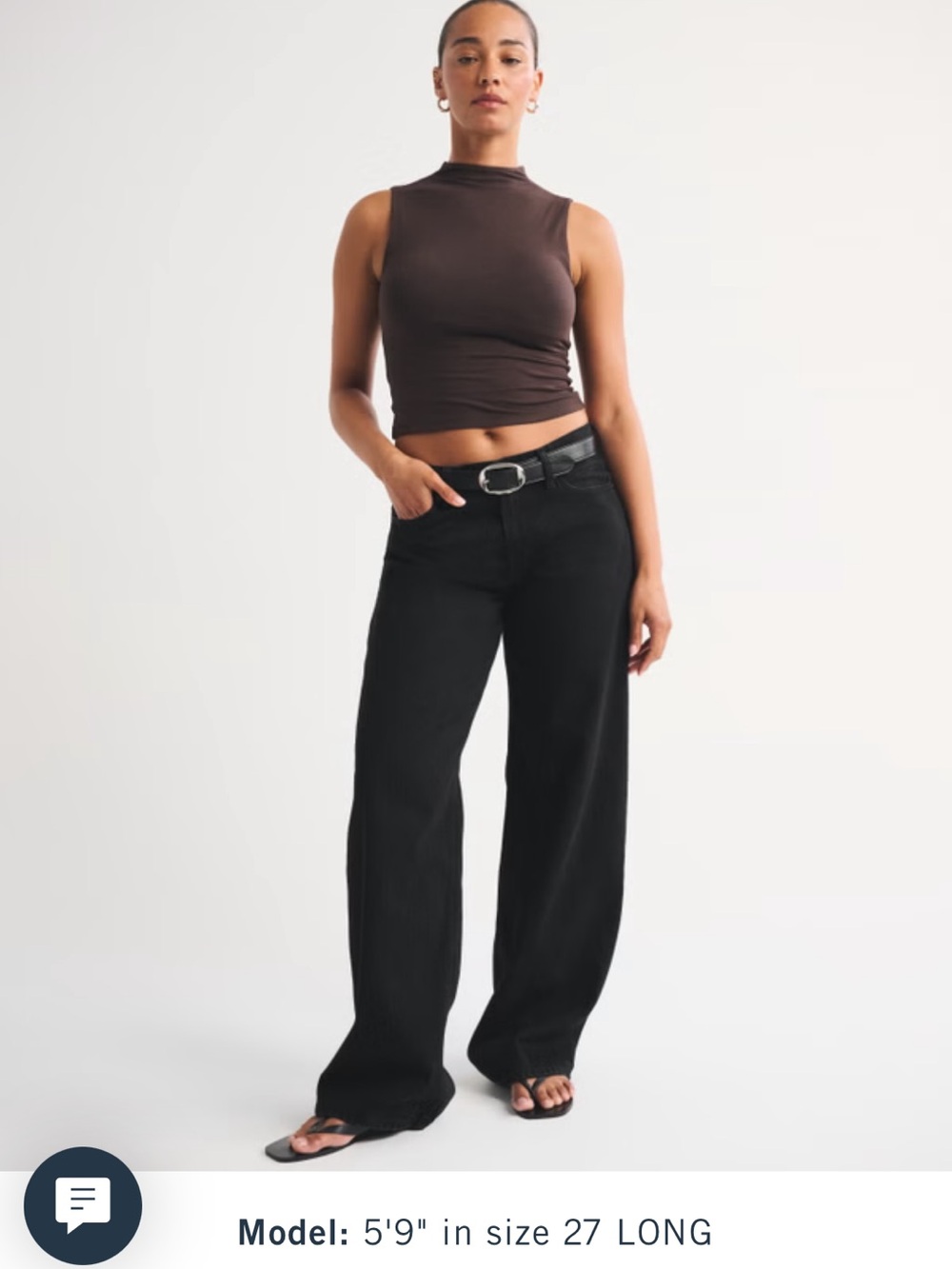 Abercrombie Low Rise Baggy Jeans (Curve) in Black - Picture 1 of 6